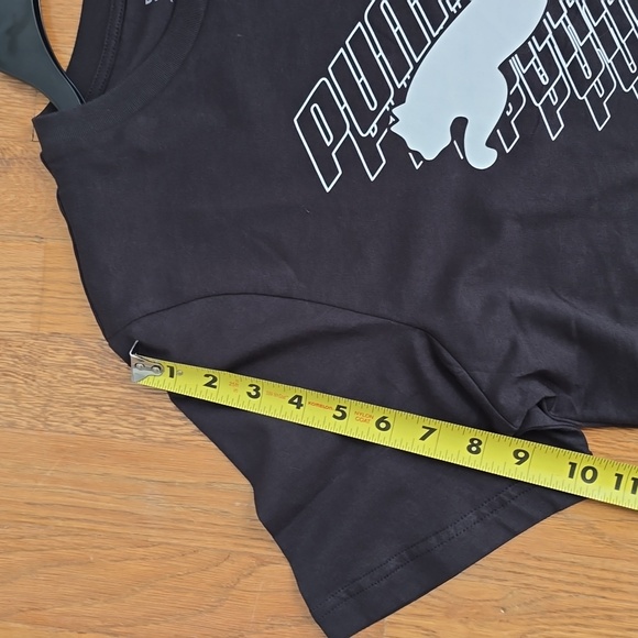 PUMA BRAND SIGNATURE MEN'S BLACK SHORT SLEEVE TEE-SHIRT SIZE MEDIUM - Picture 13 of 16